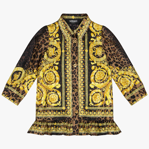 Versace Bébé Filles Robe Marron