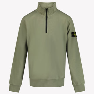 Stone Island Enfant Garçons Pull d'olive Vert