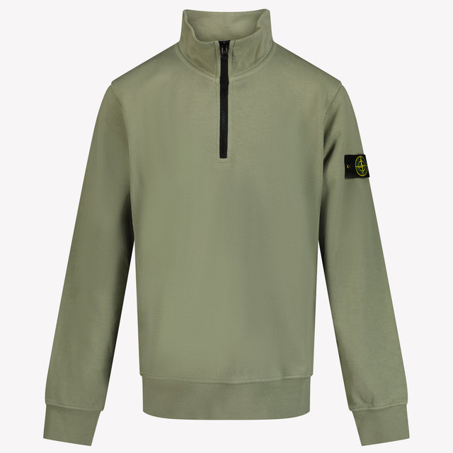 Stone Island Enfant Garçons Pull d'olive Vert