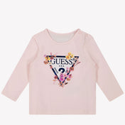 Guess Bébé Filles T-shirt Rose Léger