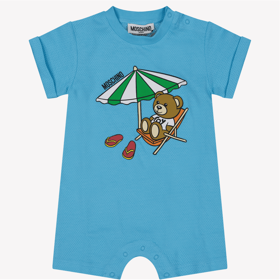 Moschino Baby Jungen Strampler Turquoise