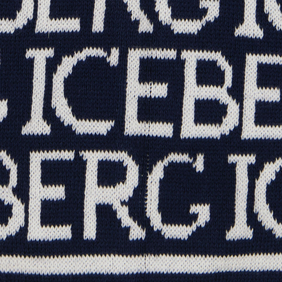 Iceberg Bambino Ragazzi Sciarpa Navy