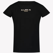 Balmain Kids Girls T-shirt czarny