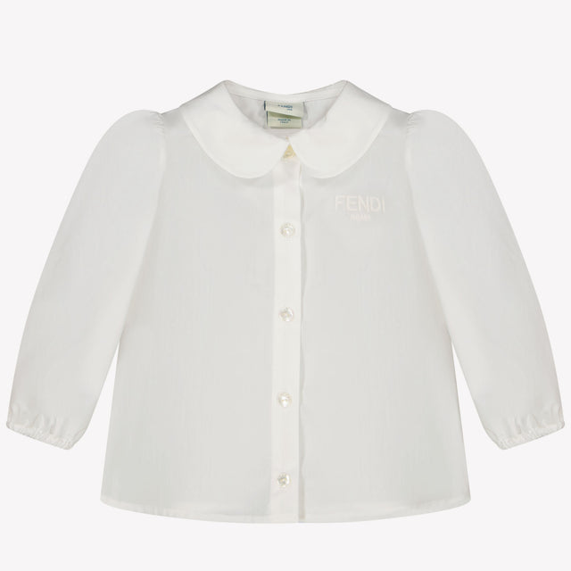 Fendi Bebé Chicas Blusa Blanco