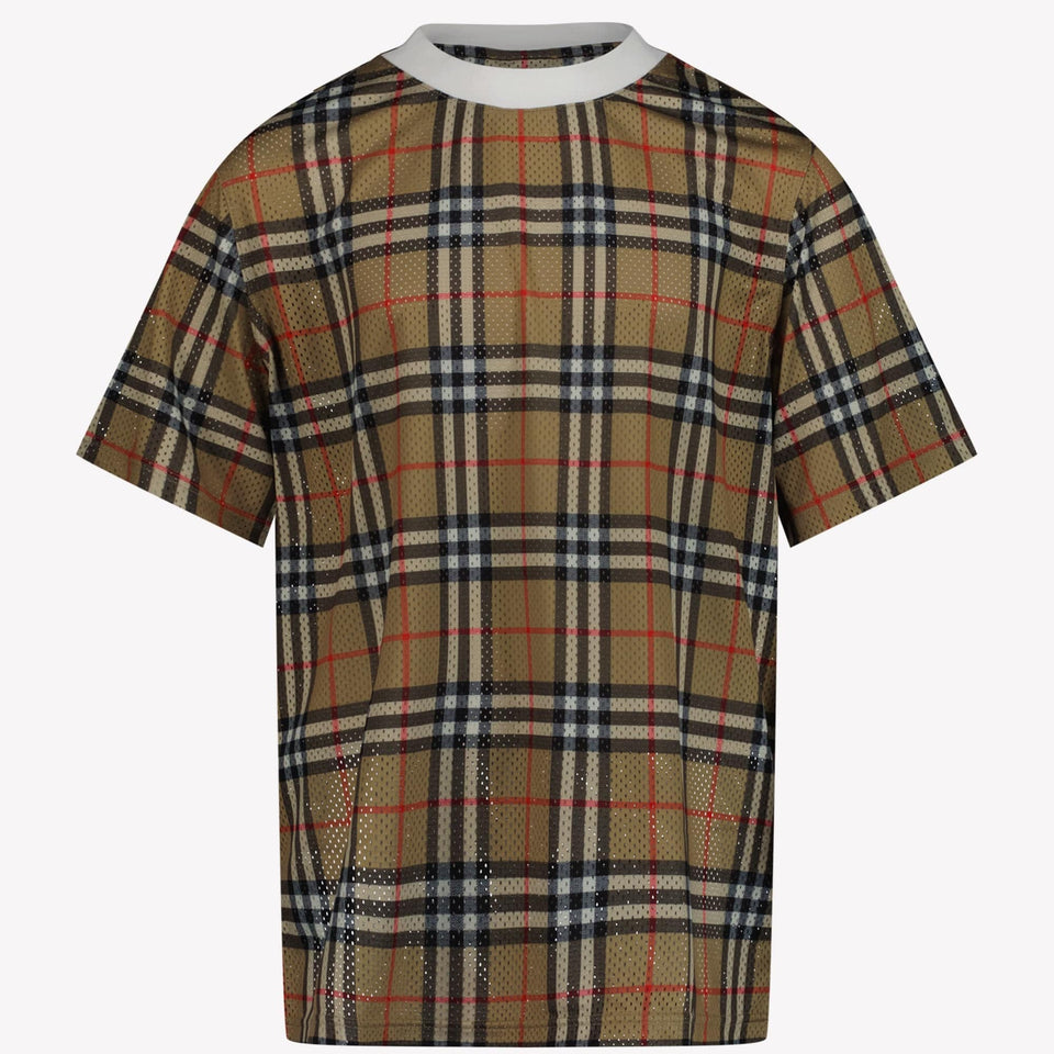 Burberry 8078636 kids t shirt beige shirt km check Summer 2024