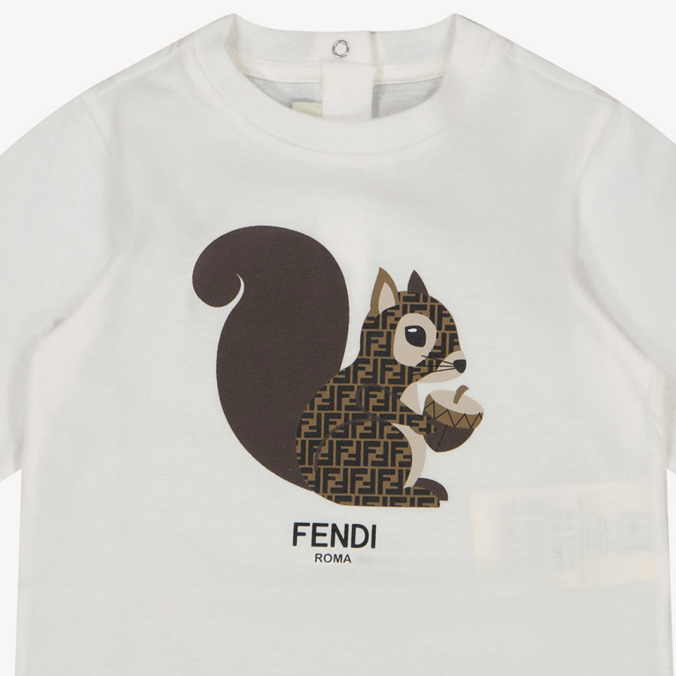 Fendi Bambino Unisex maglietta Bianco