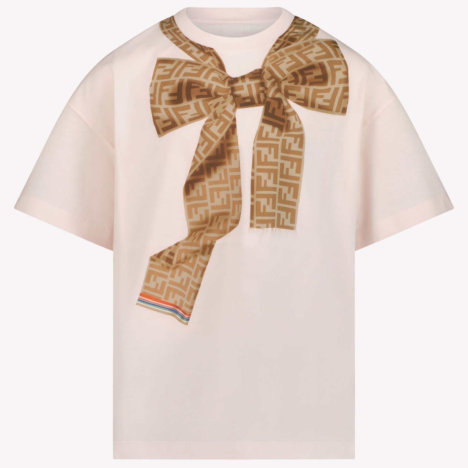 Fendi Enfant Filles T-shirt Rose Léger