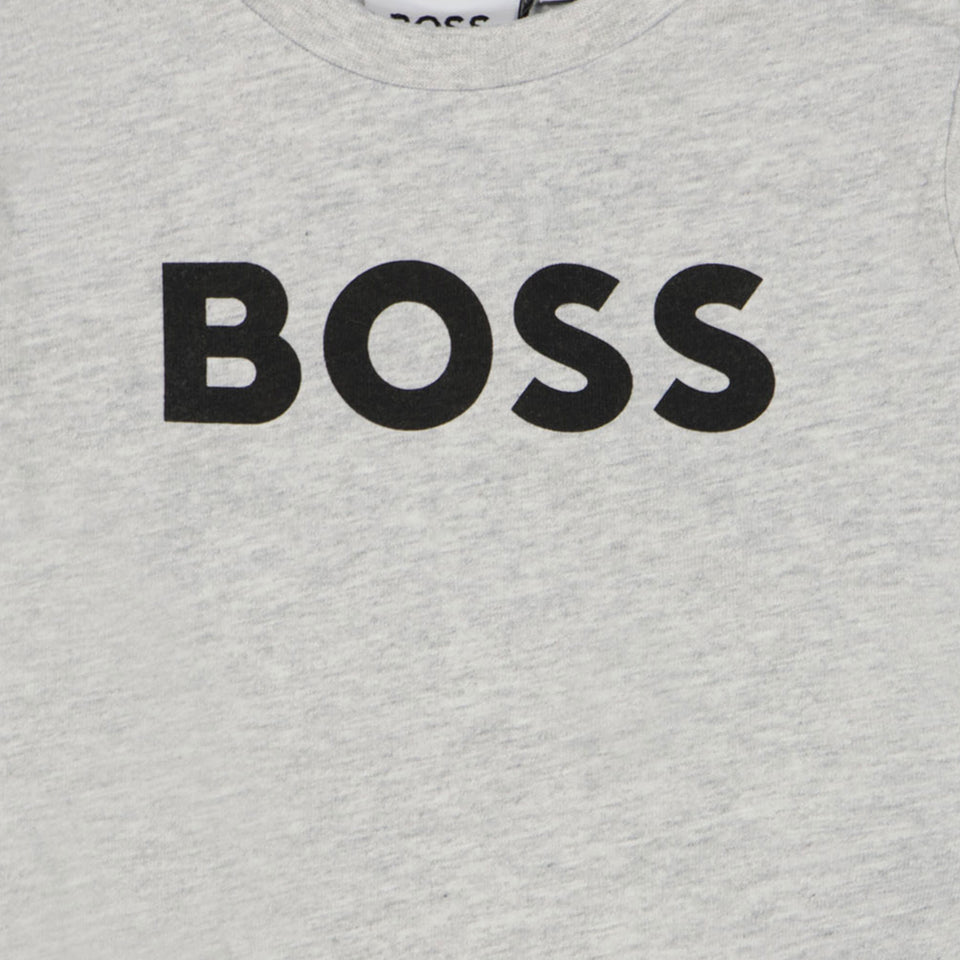 Boss Bebé Chicos Camiseta Gris Claro