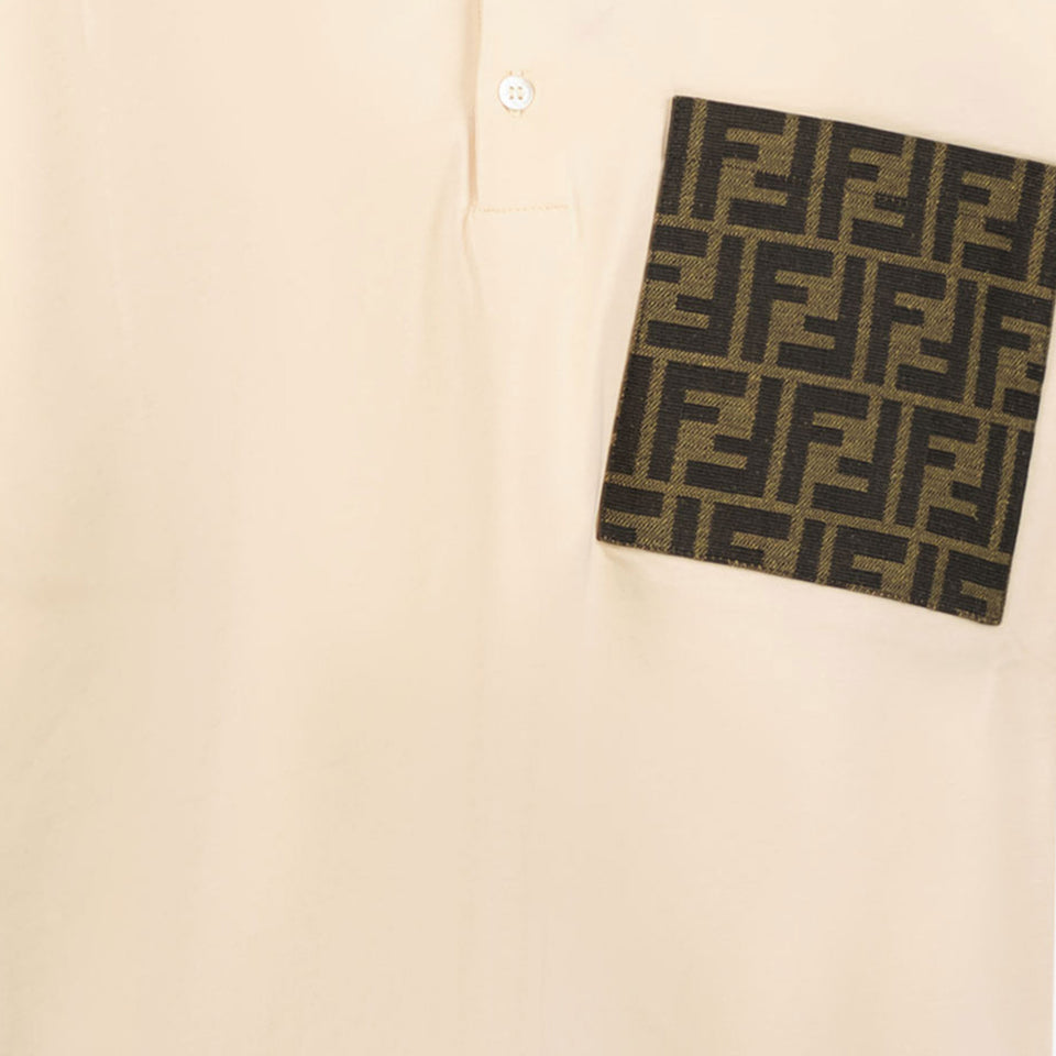 Fendi Enfant Garçons Polo Beige