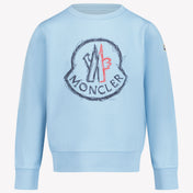 Moncler Enfants Garçons Pull en Bleu Clair