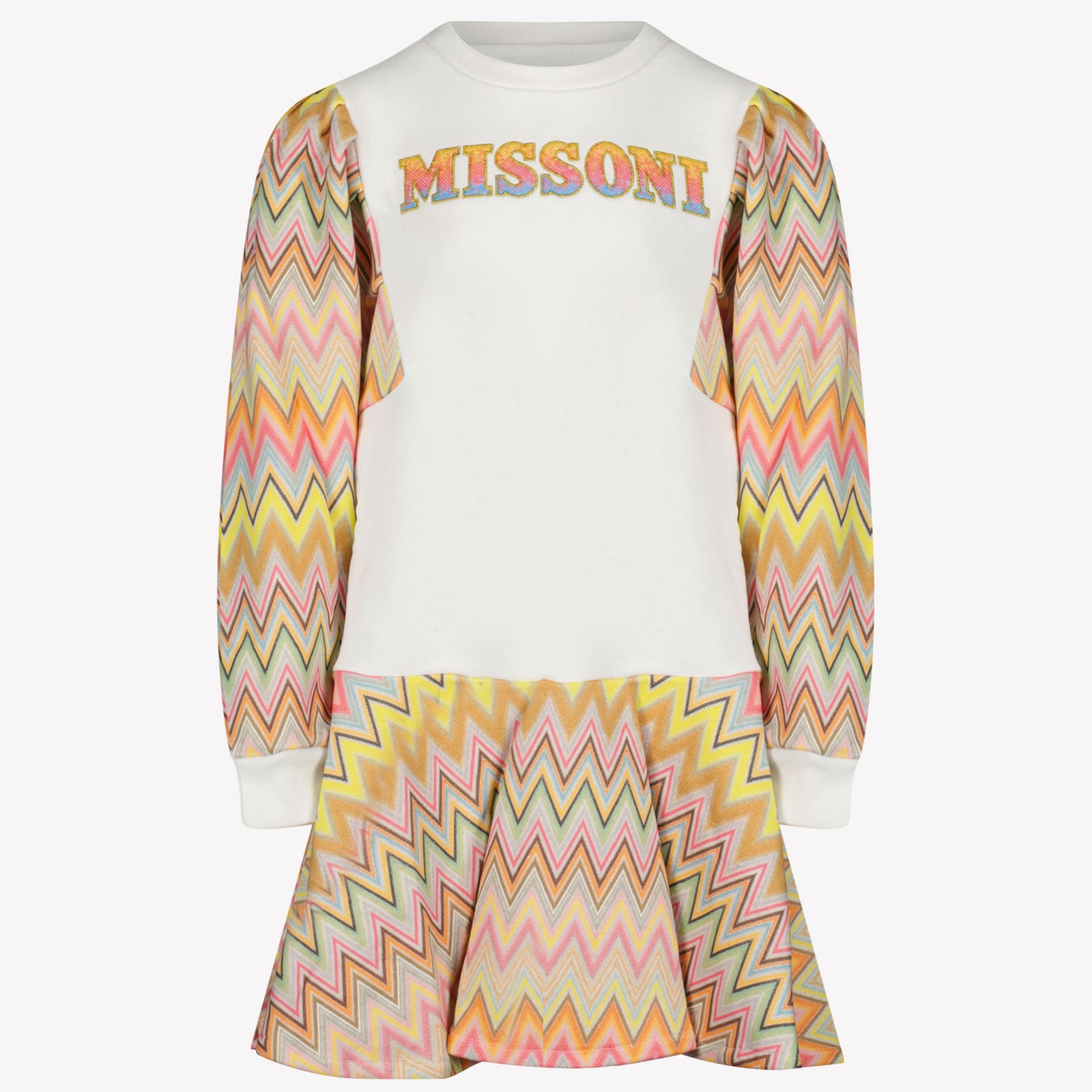 Missoni Niño Chicas Vestido Blanco Roto