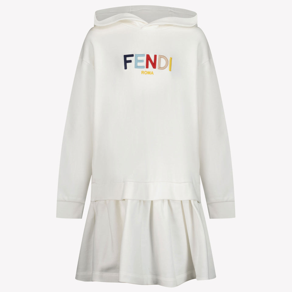 Fendi Enfant Filles Robe Blanc