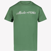 Fendi Kinder Unisex T-Shirt Grün