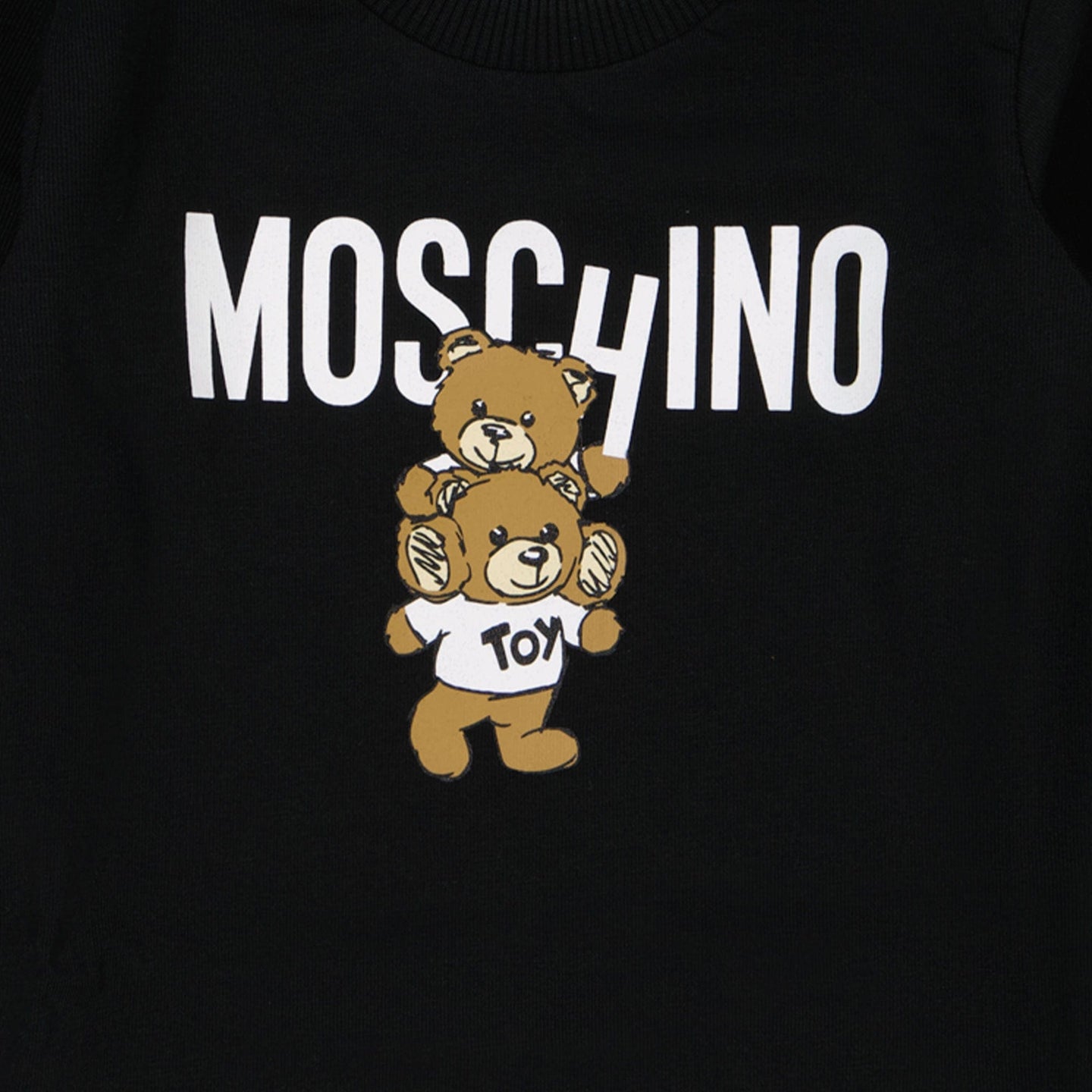 Moschino Baby Unisex T-shirt Zwart 3/6
