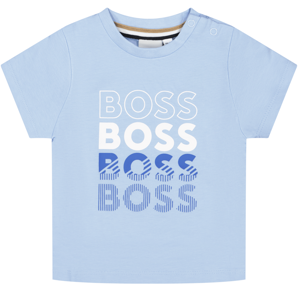 Boss Baby Jongens T-Shirt Licht Blauw 6 mnd