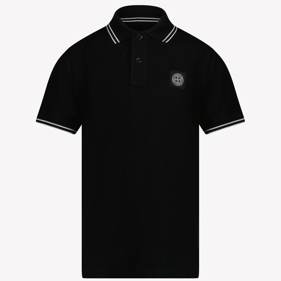 Stone Island Jongens Polo Zwart
