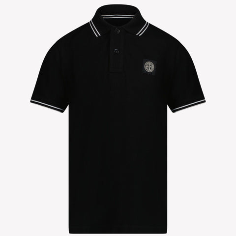 Stone Island Chicos Polo Negro