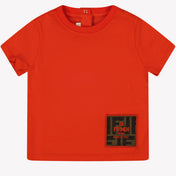 Fendi T-shirt do bebê unissex vermelho