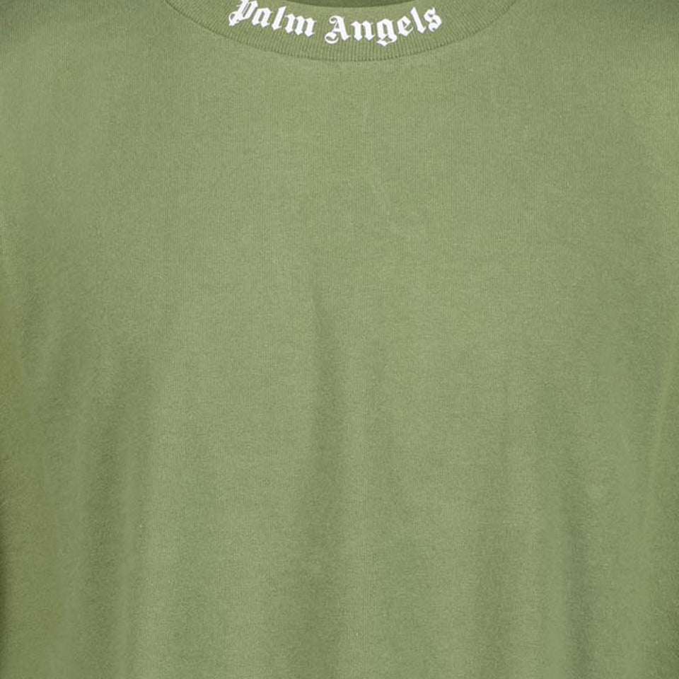 Palm Angels Children's boys t-shirt Dark Green