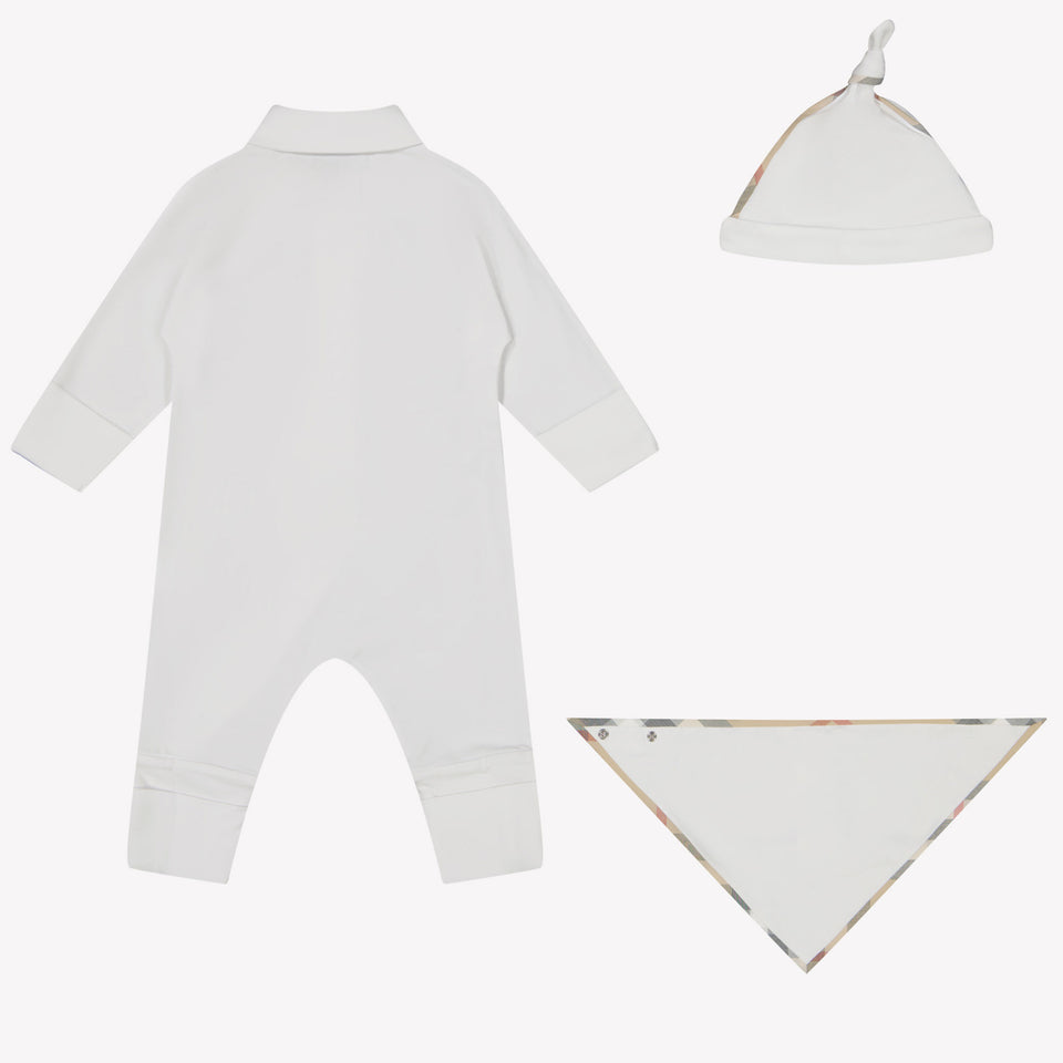 Burberry Hamilton Baby Unisex Set in Weiß