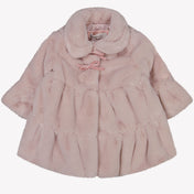 MonnaLisa Girls Faux Fur Jacket Light Pink