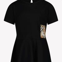 Burberry Riley Children Filles Robe Noir