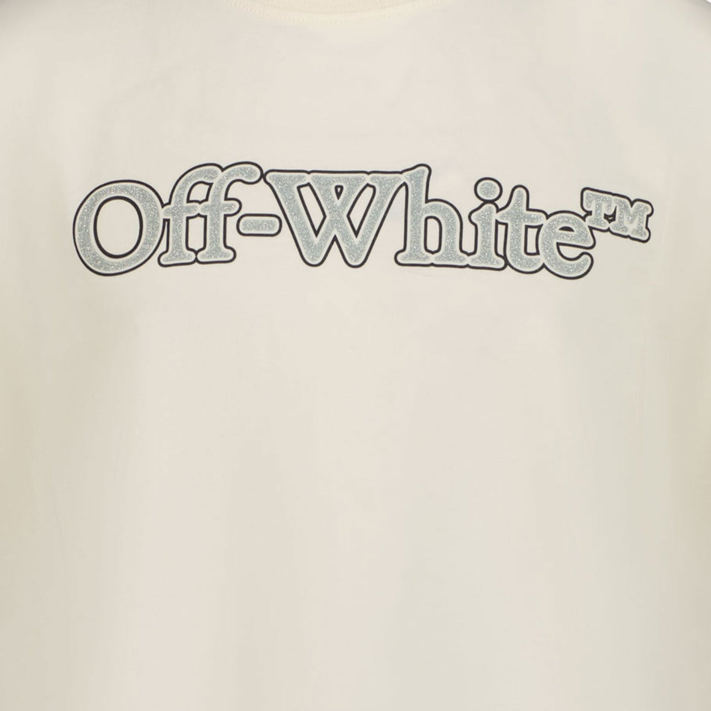 Off-White Chicas Camiseta Blanco Roto