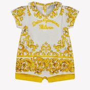 Dolce & Gabbana Traje de boxeo de niñas para bebés amarillo