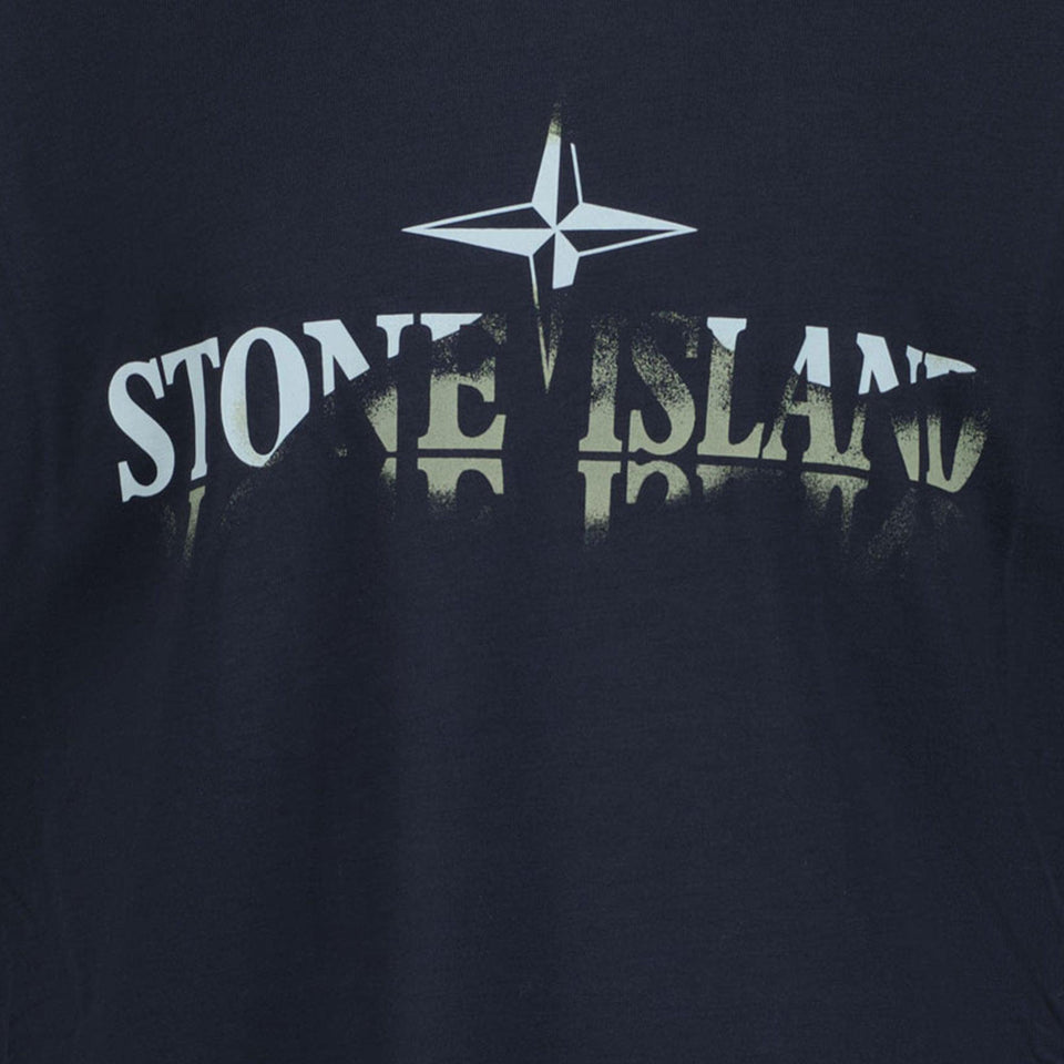 Stone Island Enfant Garçons T-shirt Navy