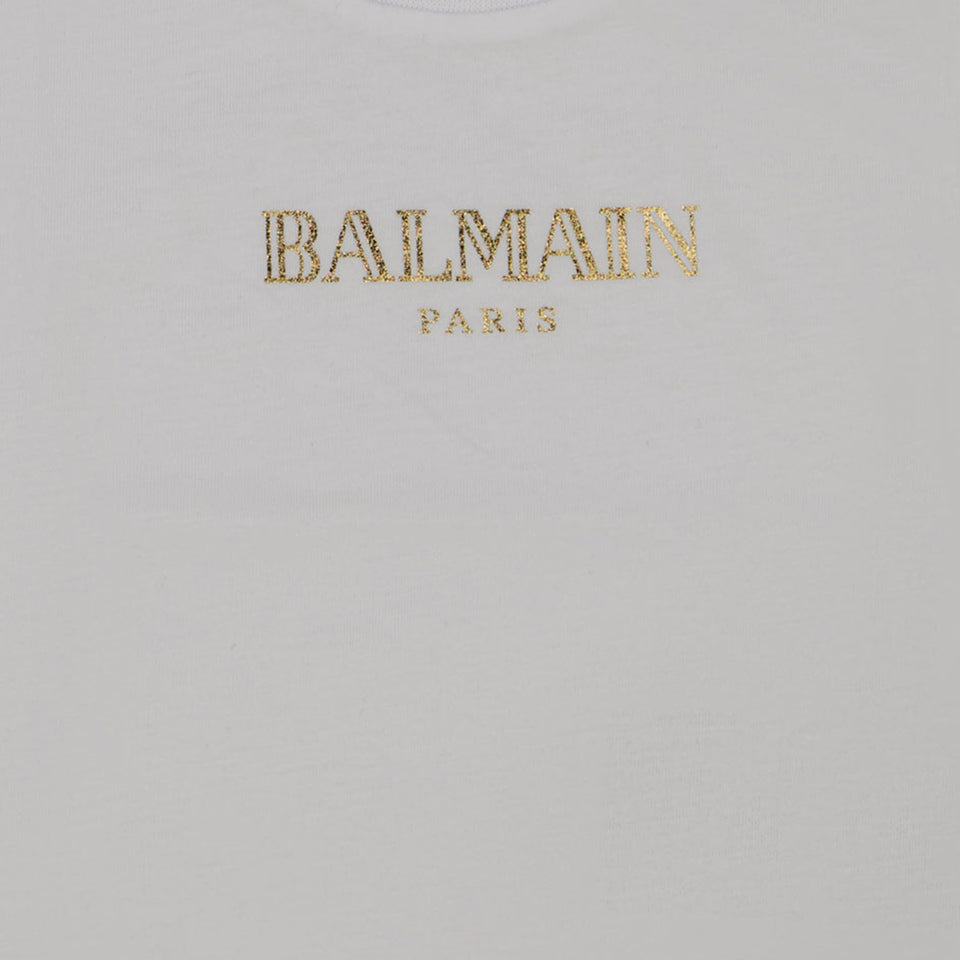 Balmain Bebé Chicas Camiseta Blanco