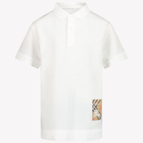 Burberry Bambini di Johane Ragazzi Polo Bianco