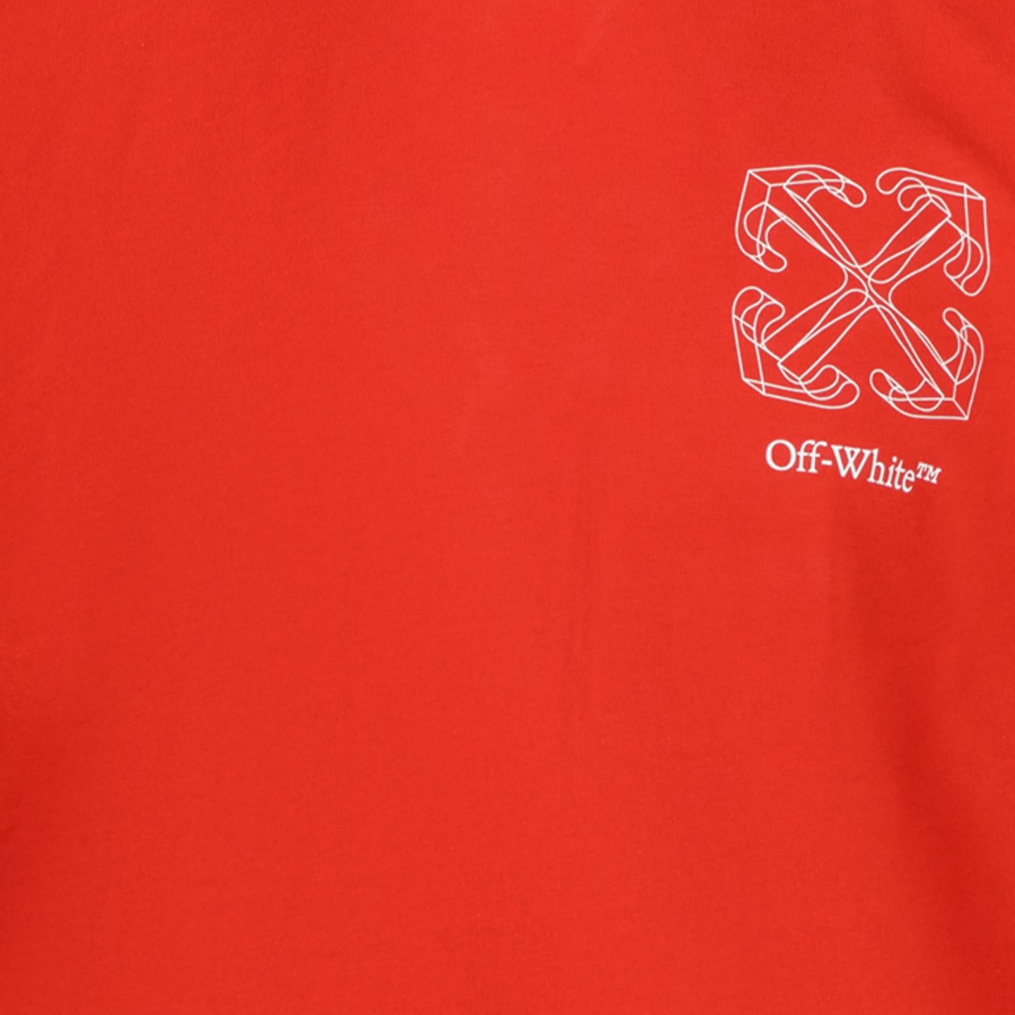 Off-White Camiseta de chicos rojo