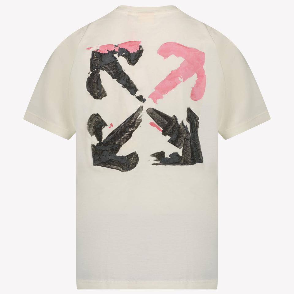 Off-White Chicas Camiseta Blanco Roto