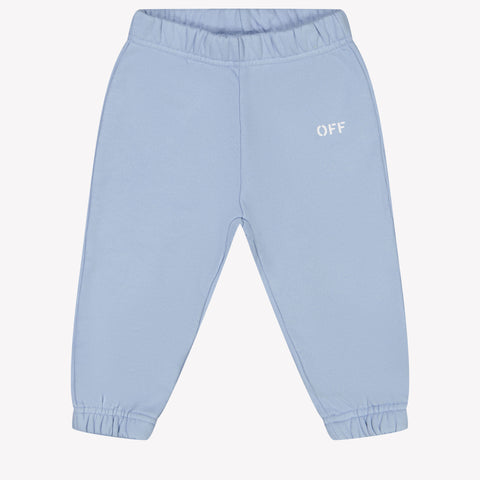 Off-White Pantalones de Baby Boys Azul claro