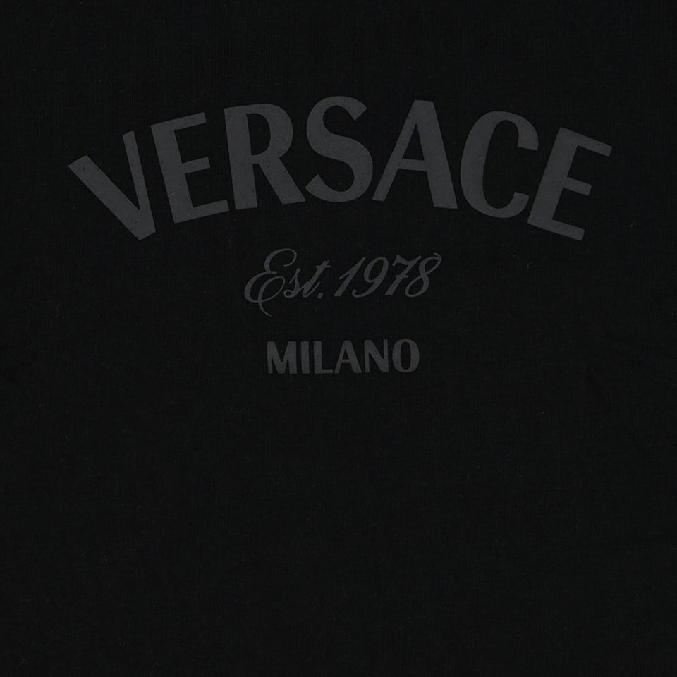 Versace Unisex Camiseta Negro