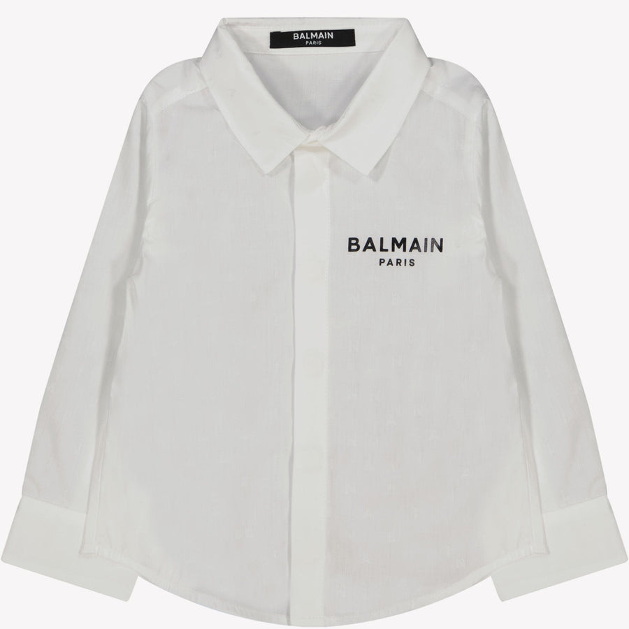 Balmain Baby Unisex Blouse Wit 6 mnd