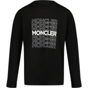 Moncler Enfant Garçons T-shirt Noir