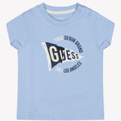 Guess Bébé Garçons T-shirt Bleu Clair