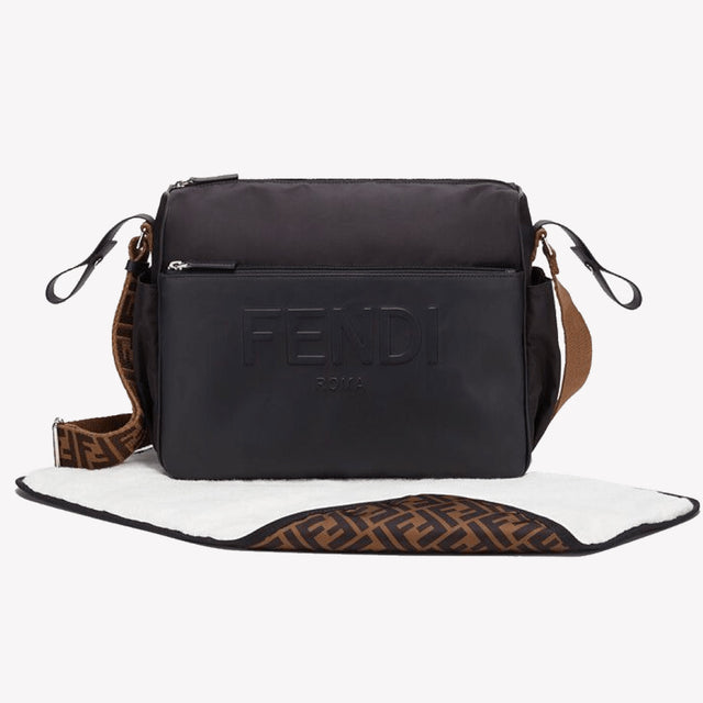 Fendi Baby Unisex Wickeltasche in Schwarz