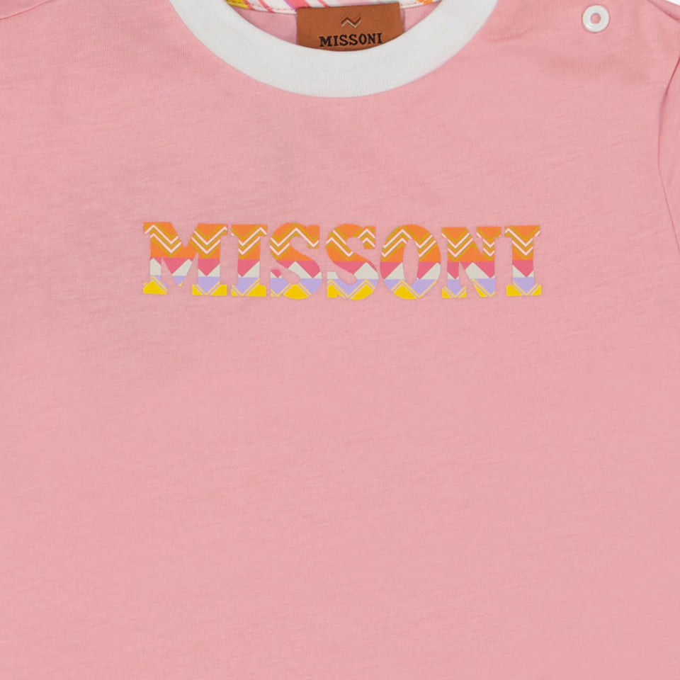 Missoni Baby Mädchen T-Shirt in Hellrosa