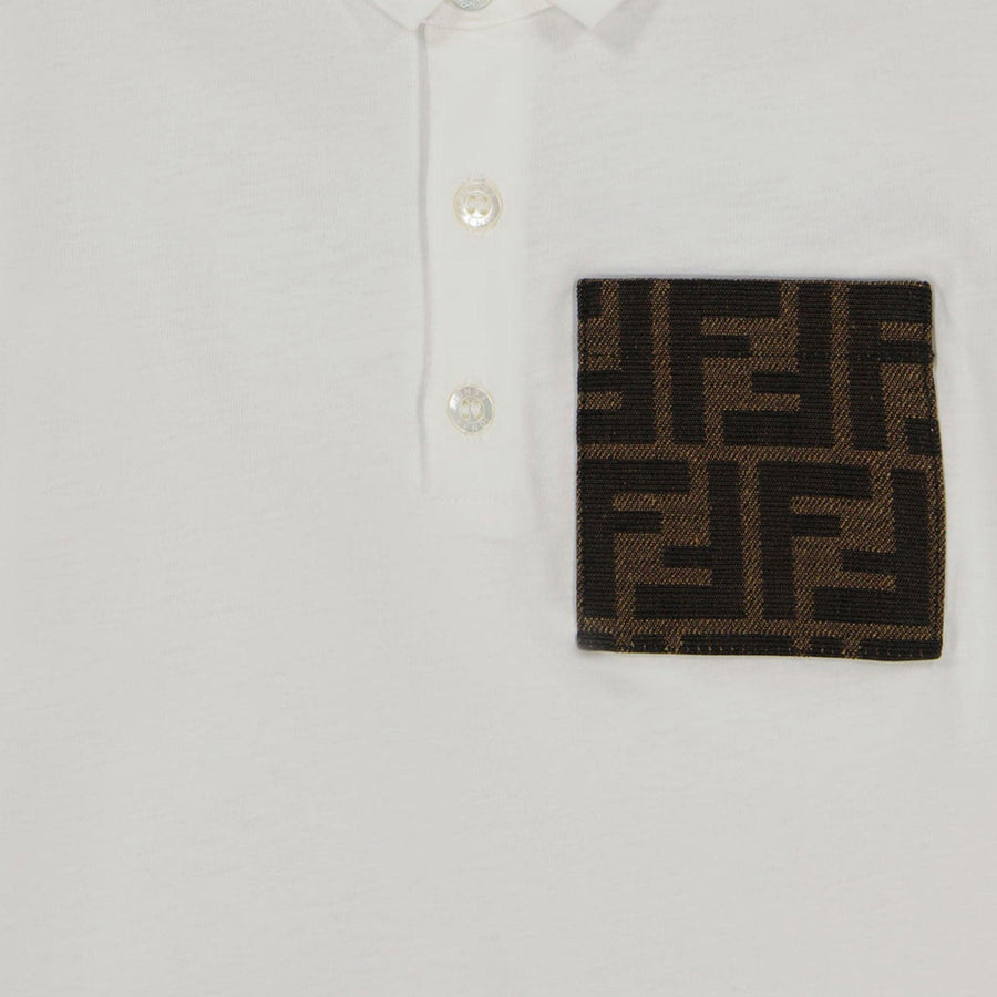 Fendi Bebé Chicos Polo Blanco