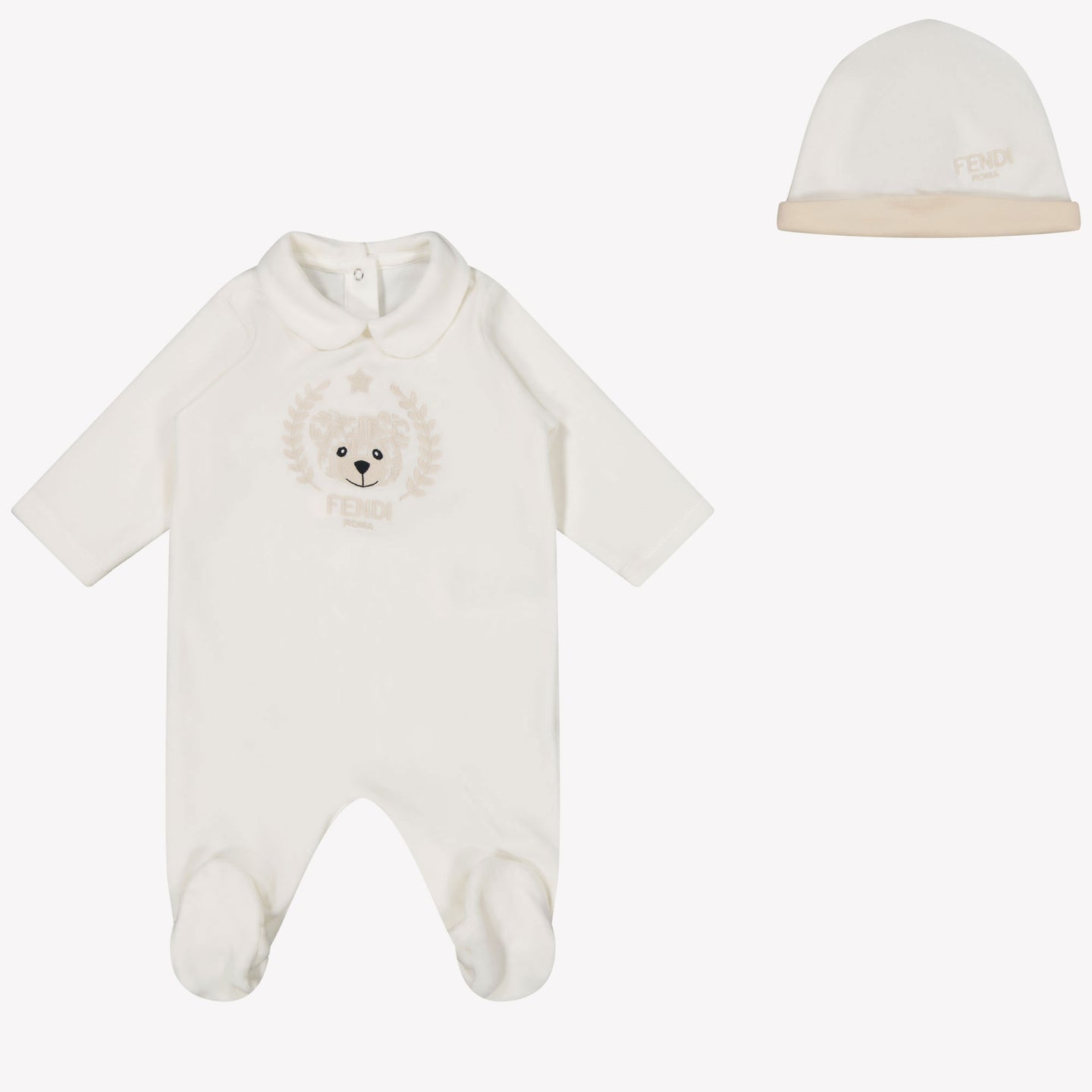 Fendi Baby Unisex Box Anzug in Weiß