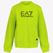 EA7 Sweter dziecięcy dla chłopców Lime