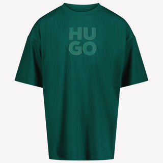 Hugo Kinder Chicos Camiseta Verde Oscuro