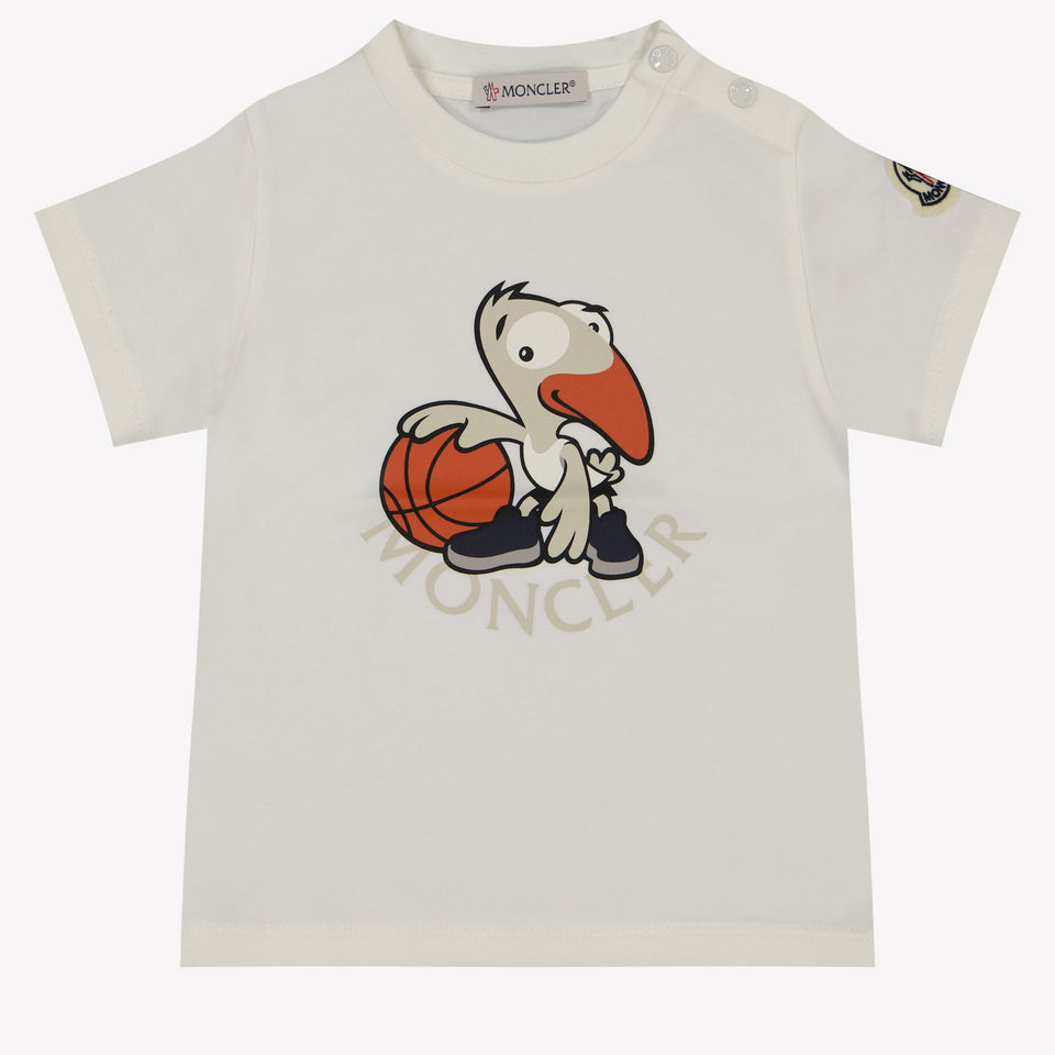 Moncler Bebé Chicos Camiseta en Blanco