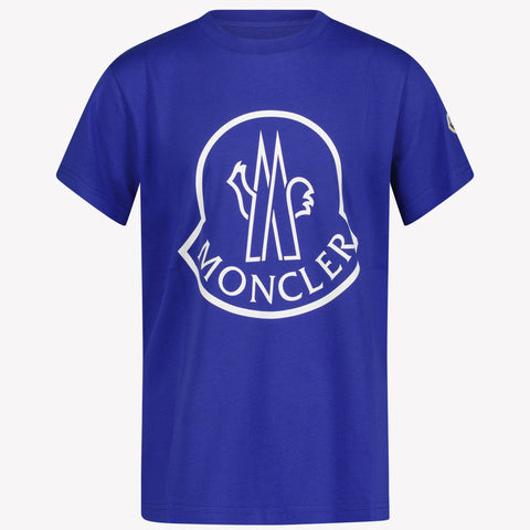 Moncler Jongens T-shirt Cobalt Blauw 4Y