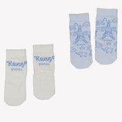 Kenzo Kids Baby unisex strumpor ljusblå
