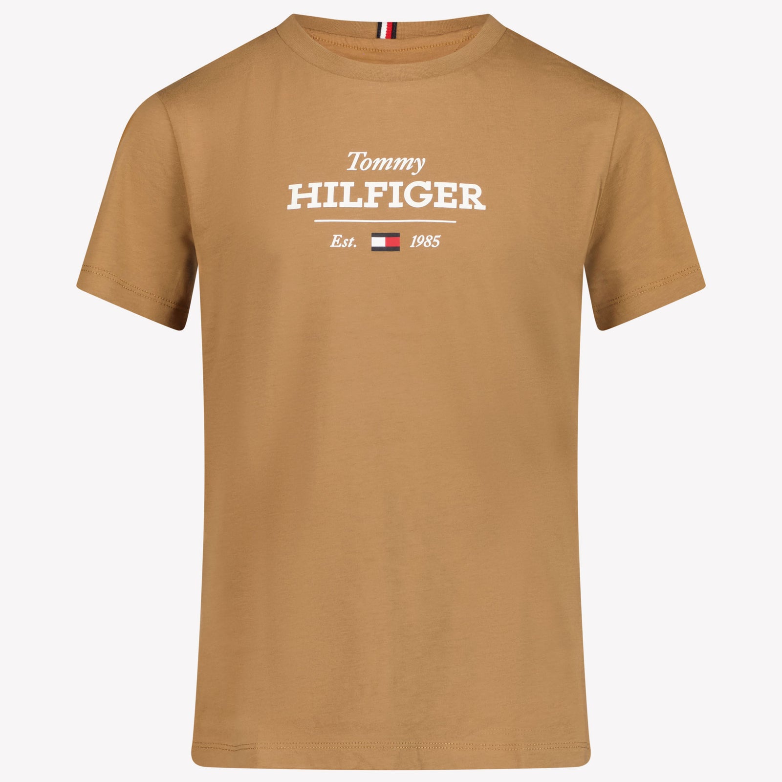 Tommy Hilfiger Niño Chicos Camiseta Camel