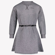 Off-White Mädchen Kleid Silber