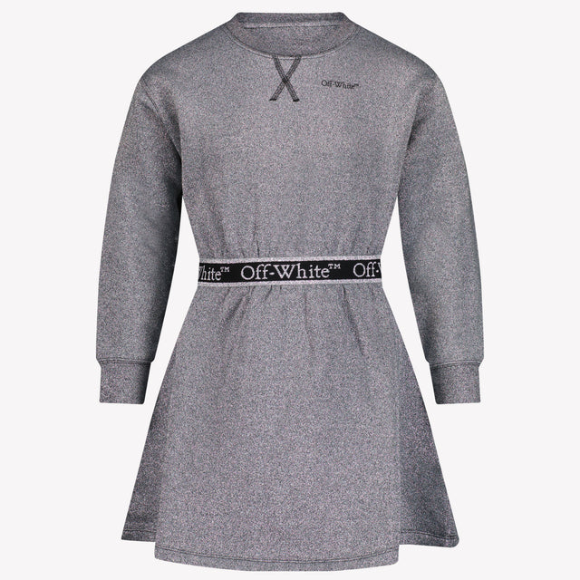 Off-White Vestido de chicas plateado